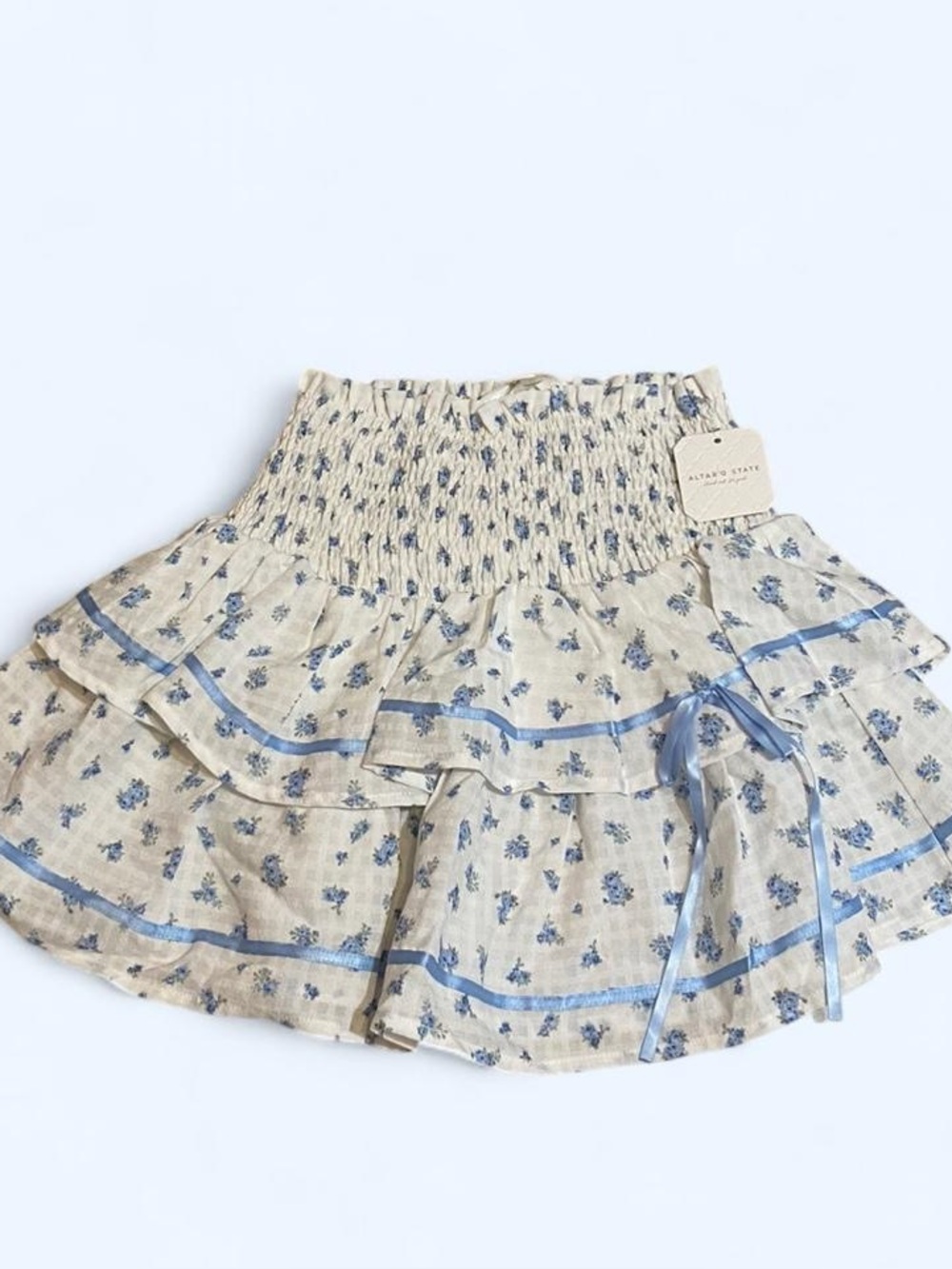 Altar’d State floral mini skirt